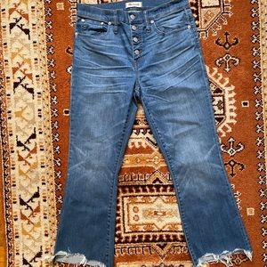 Madewell Cropped Cali Demi Boot Jean Sz 30